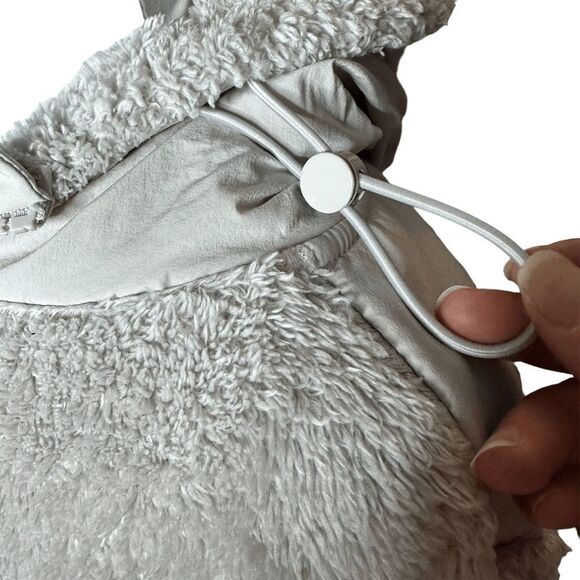 Ziya storm sherpa block small full zip grey hoodie jacket - Picture 7 of 13